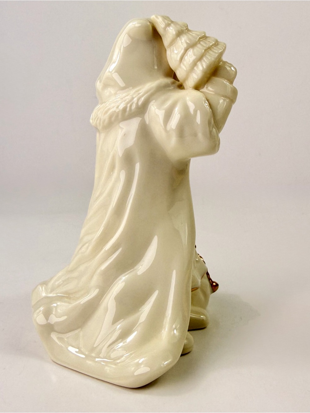 Lenox Santa Claus Figurine Ivory Porcelain Gold Accents Toy Sack Christmas 4.5” - Picture 2 of 6